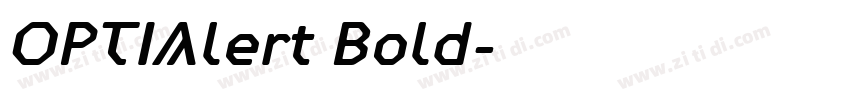 OPTIAlert Bold字体转换